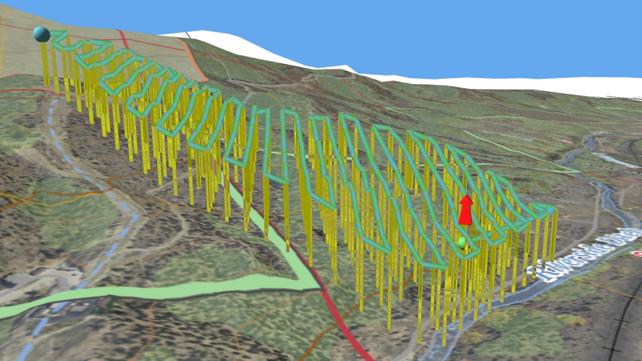 Terrain following to maintain accuracy and map quality
