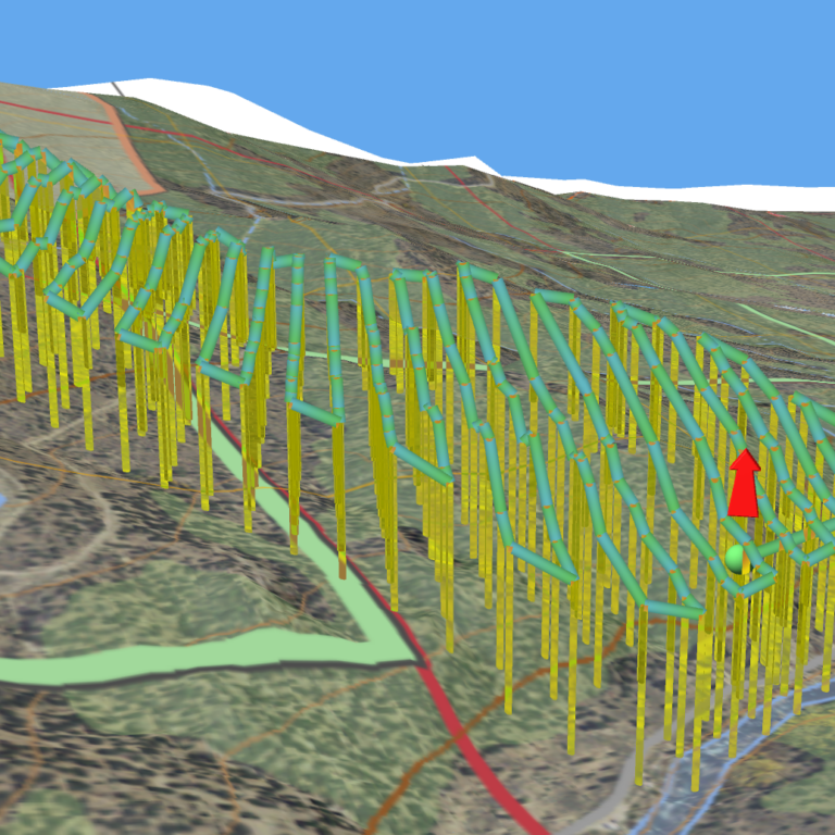 Terrain following to maintain accuracy and map quality