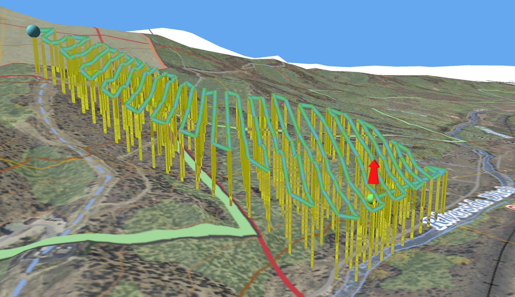 Terrain following to maintain accuracy and map quality