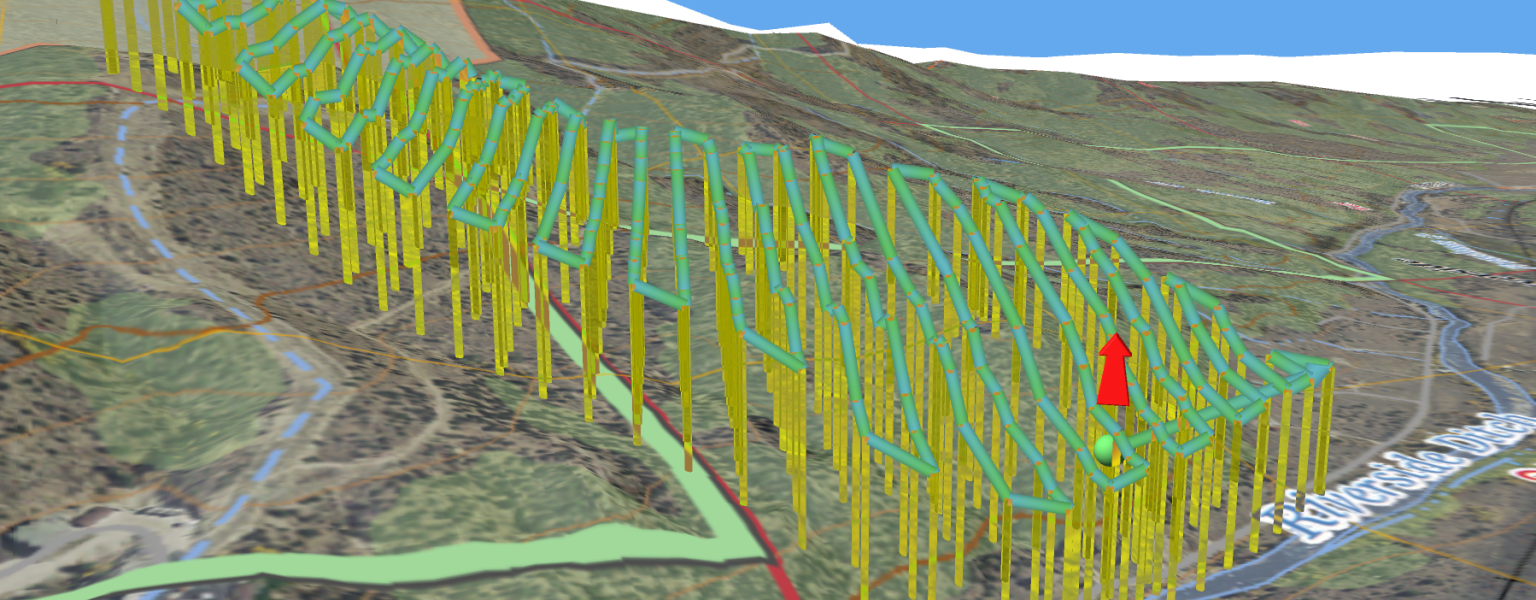 Terrain following to maintain accuracy and map quality