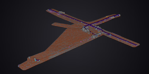 UAV point cloud of Colorado road alignement