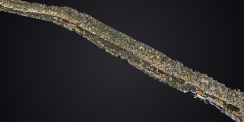 RGB point cloud of river corridor in Colorado