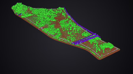 Colorful lidar point cloud in Colorado Mountains